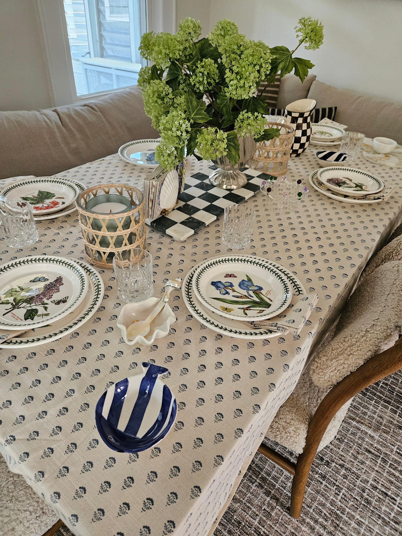 Block Print Cotton Tablecloth