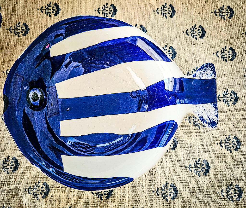 Ceramic fish plates - Pair