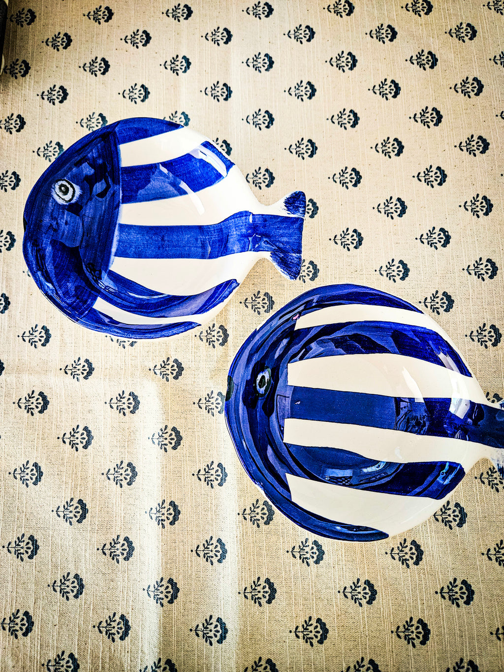 Ceramic fish plates - Pair