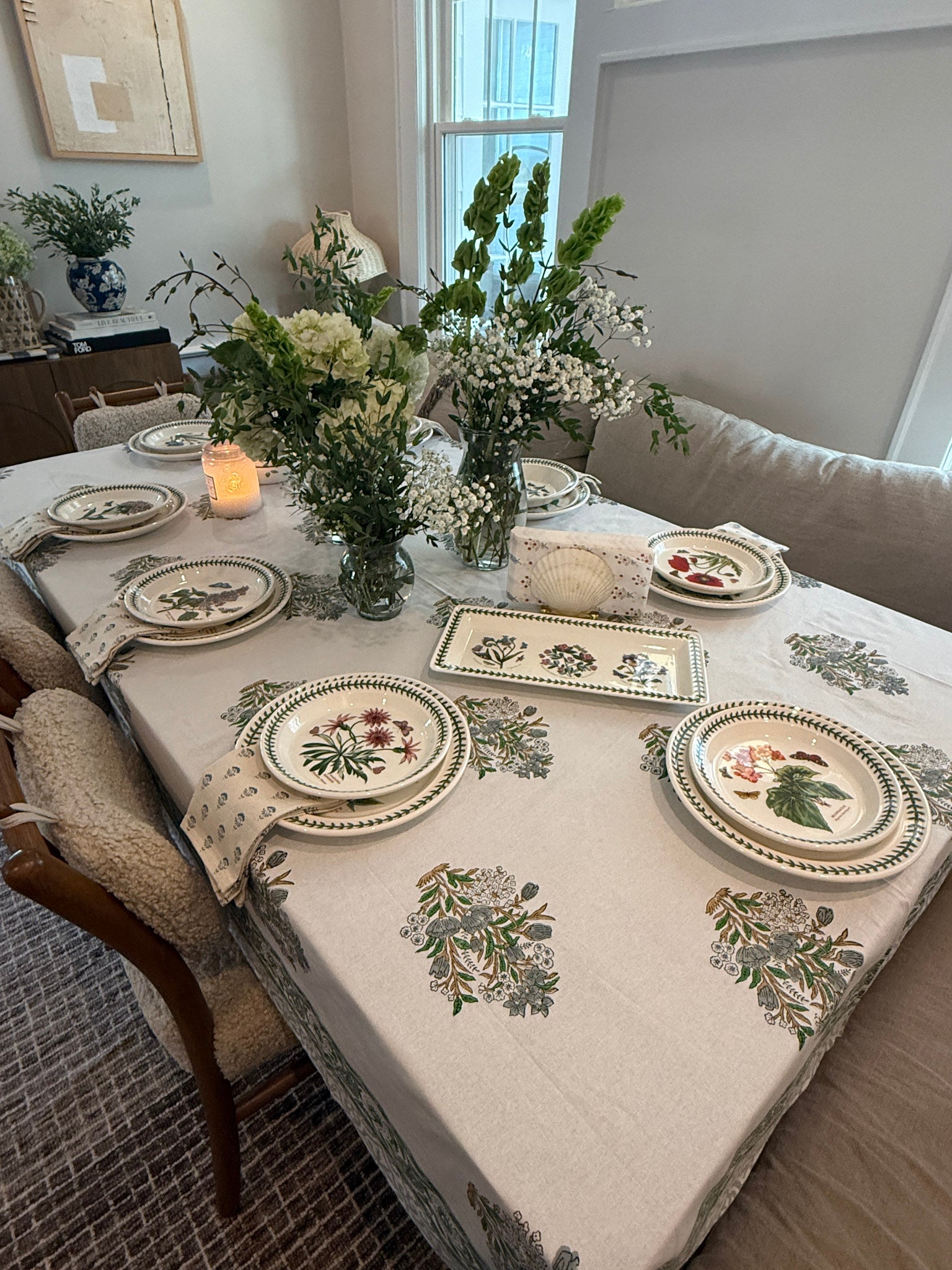 Block Print Tablecloth Multi-Color