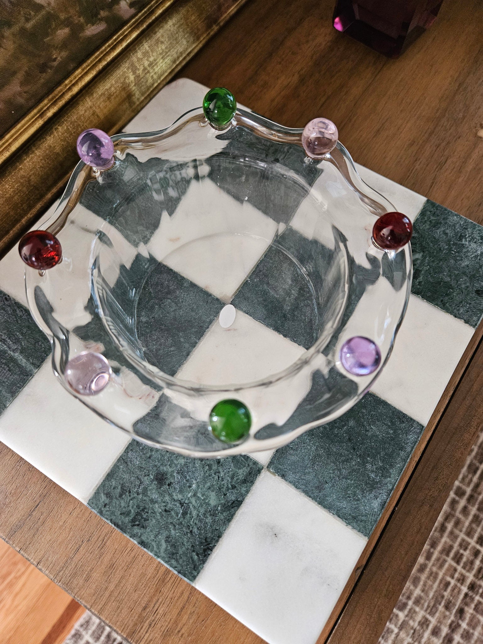 Whimsical Glass Crown Bowl