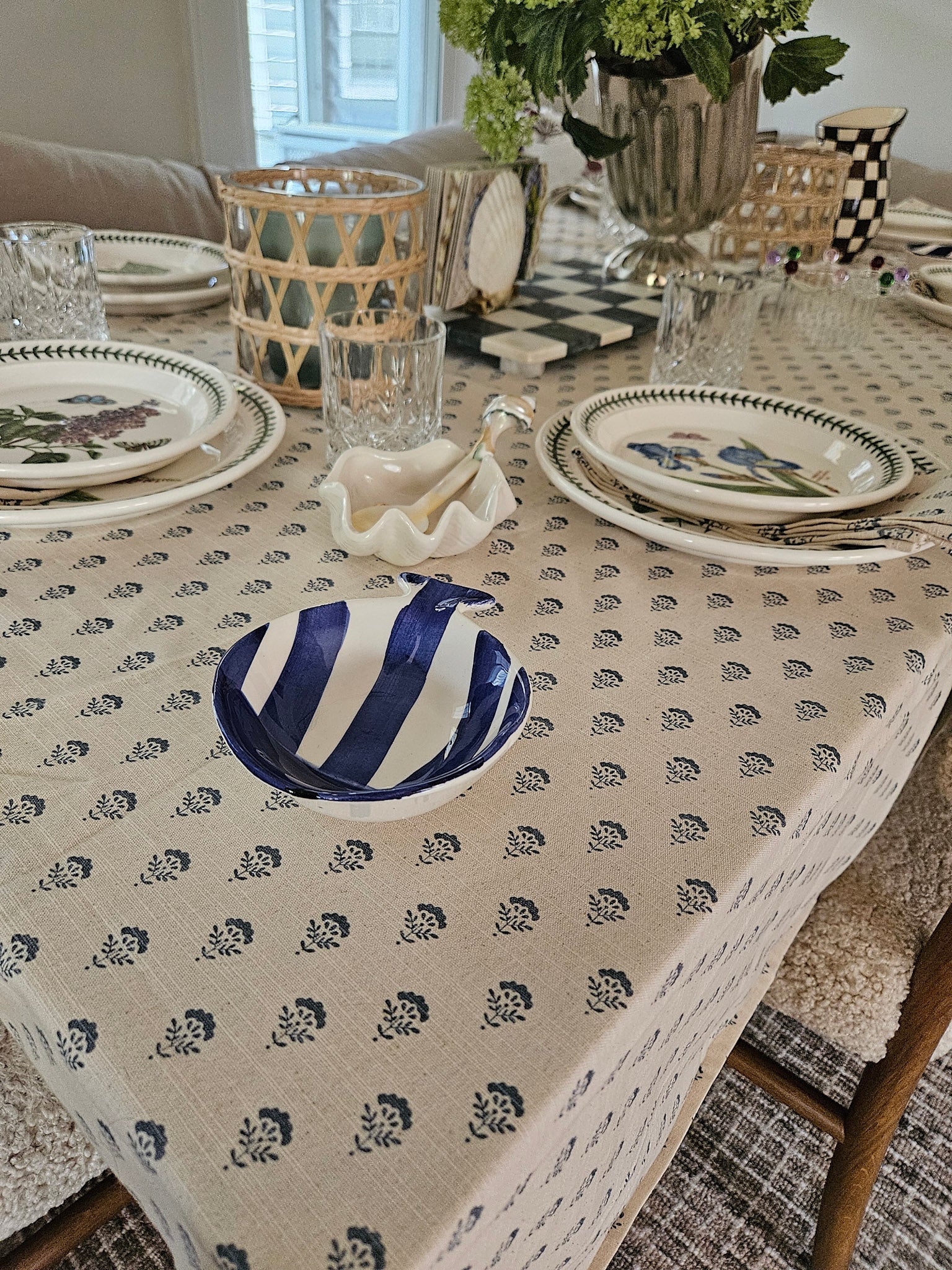 Block Print Cotton Tablecloth