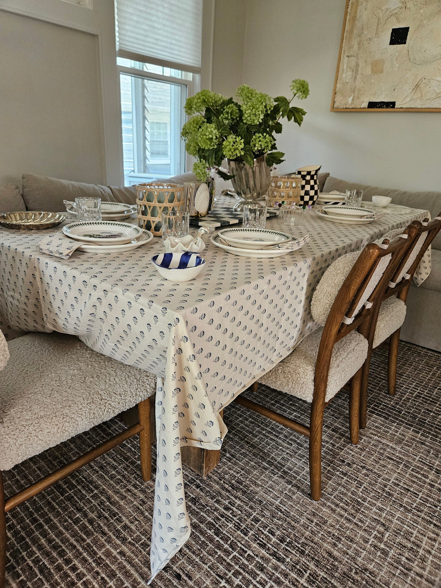 Block Print Cotton Tablecloth