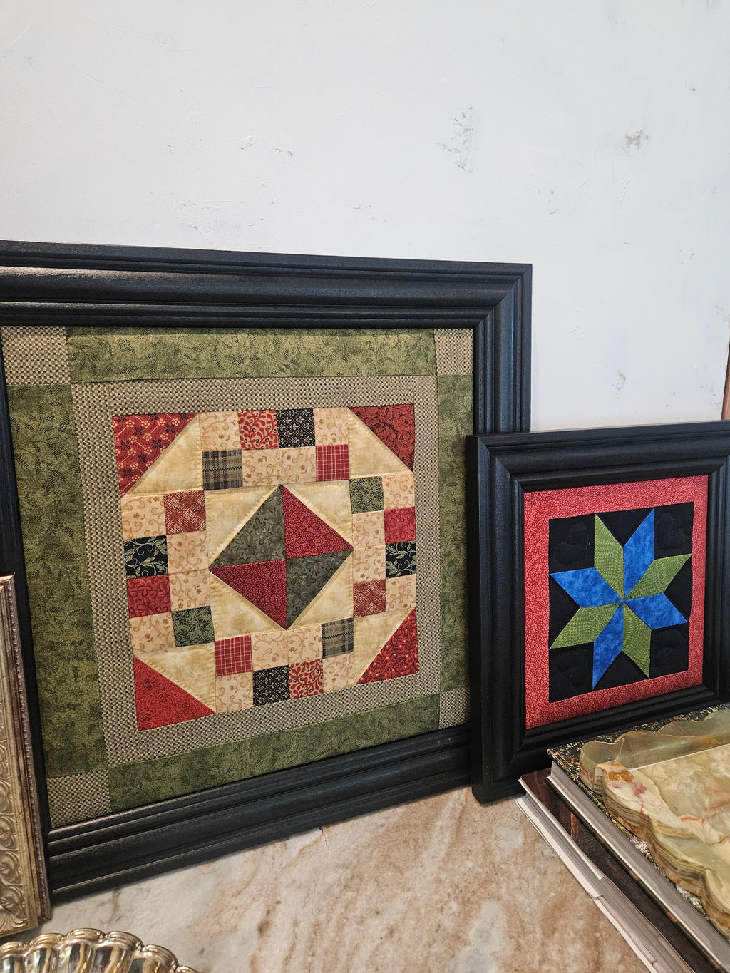 Framed Quilted Patchwork Wall Art - Rustic Americana