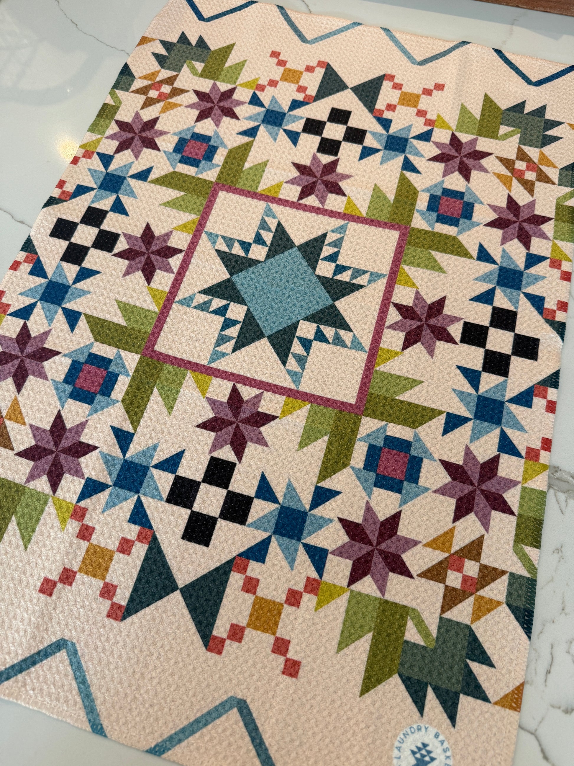 Microfiber Waffle Weave Quilt Design Towel