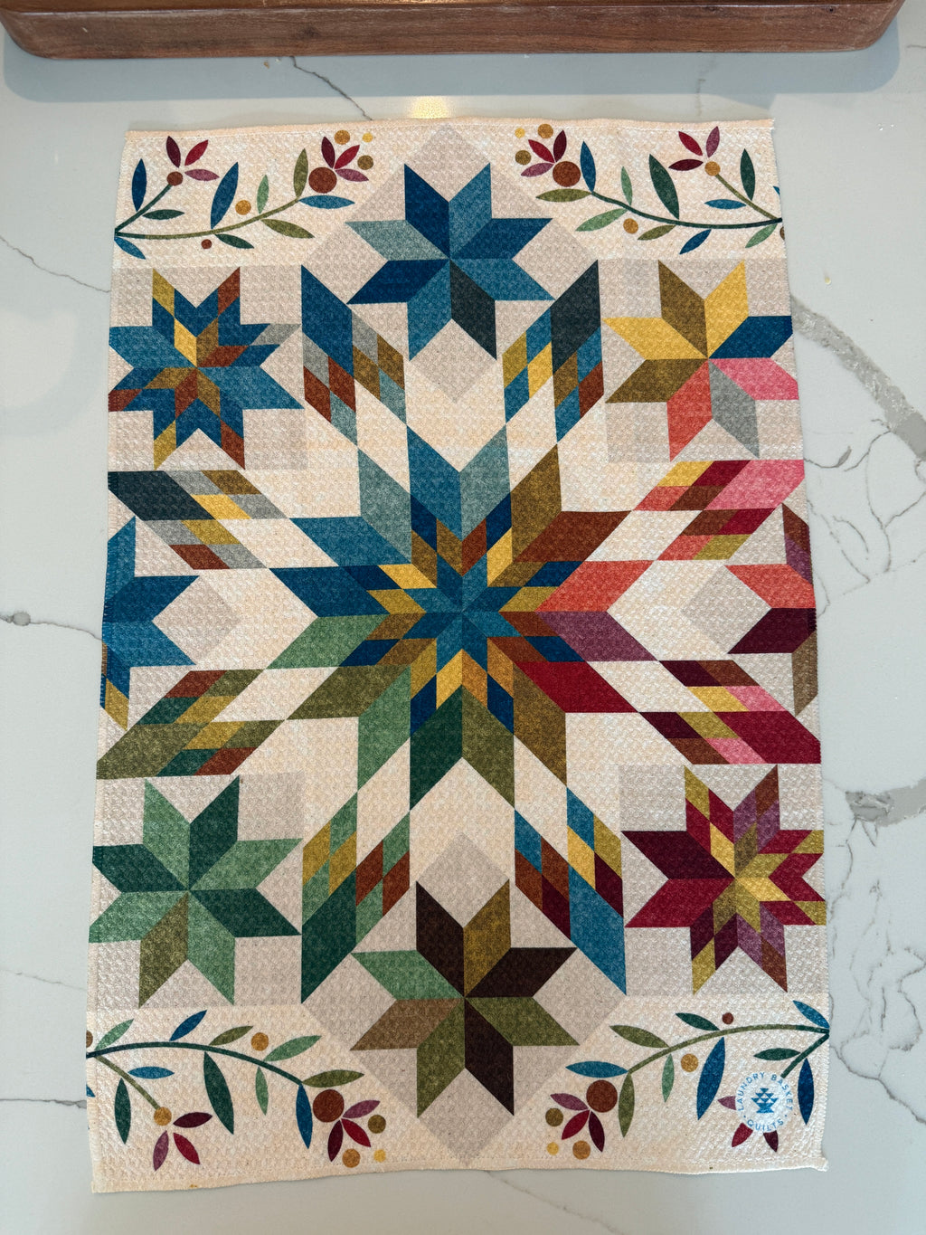 Geometric Quilt Print Kitchen Towel