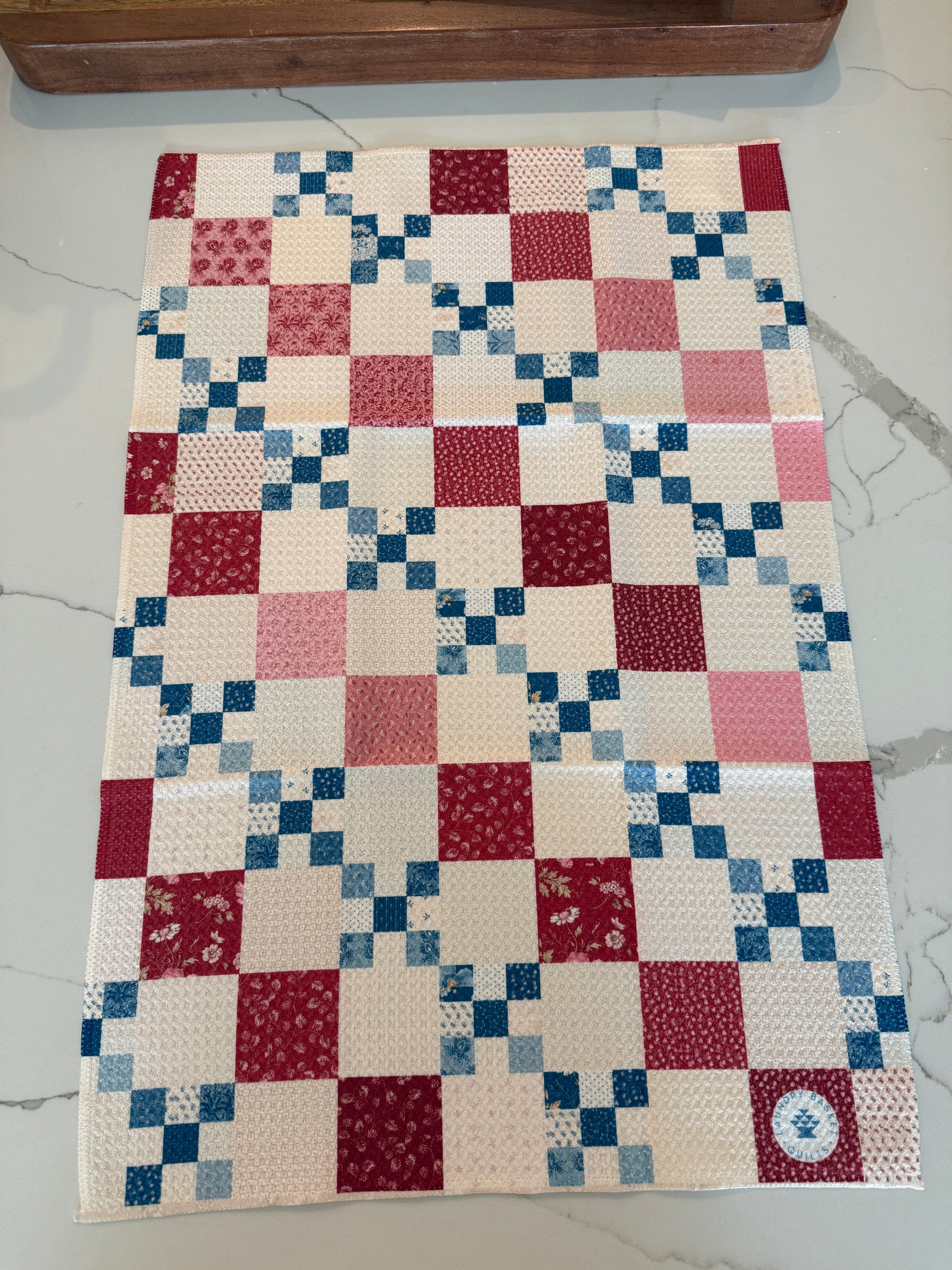 Geometric Quilt Print Kitchen Towel