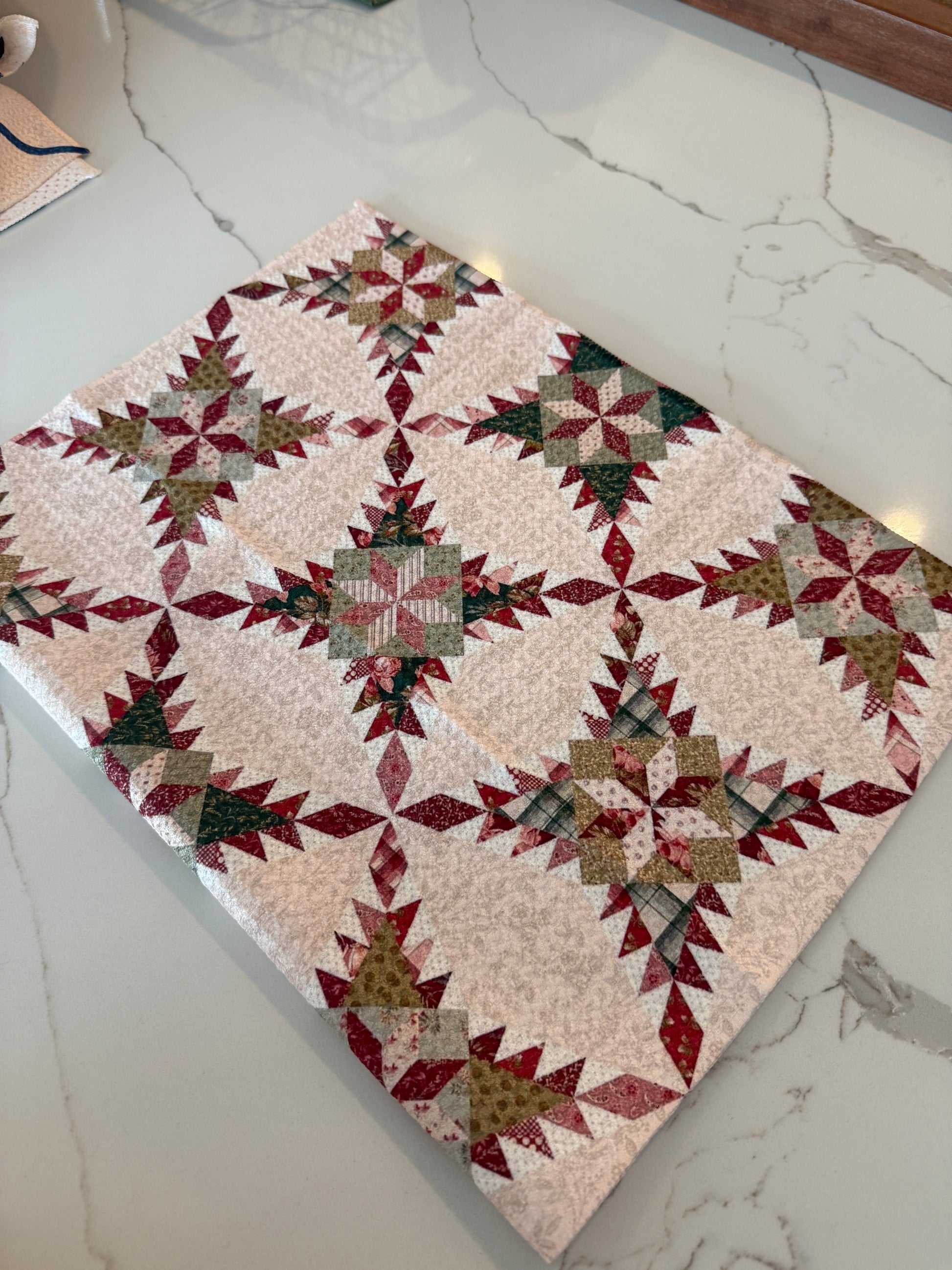Geometric Quilt Print Kitchen Towl