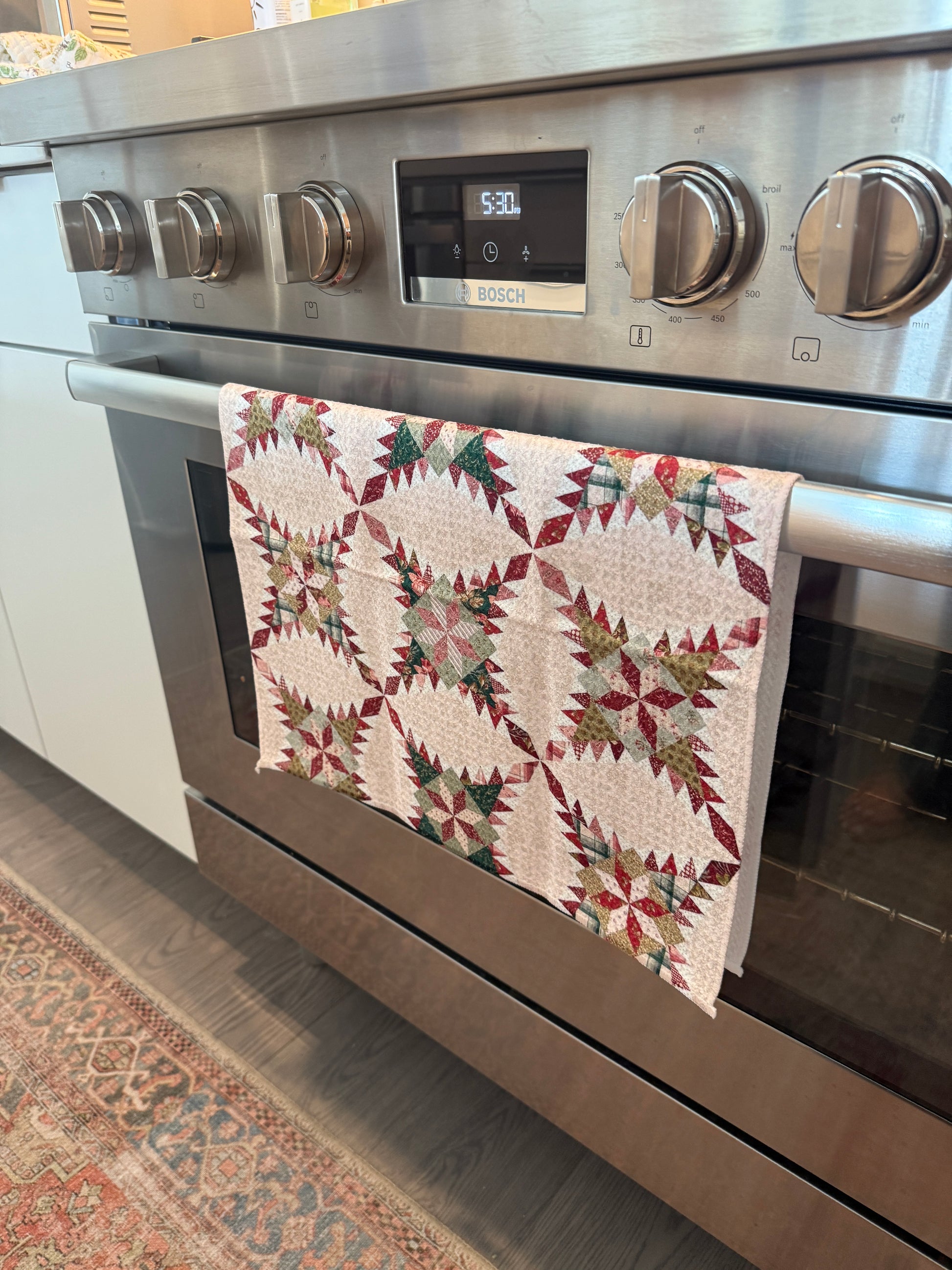 Geometric Quilt Print Kitchen Towl
