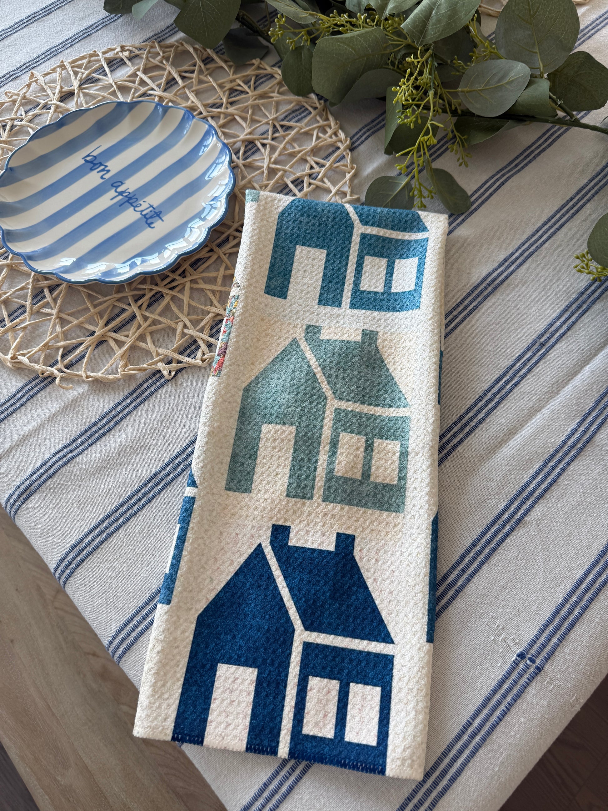 Tea House Print Kitchen Towl