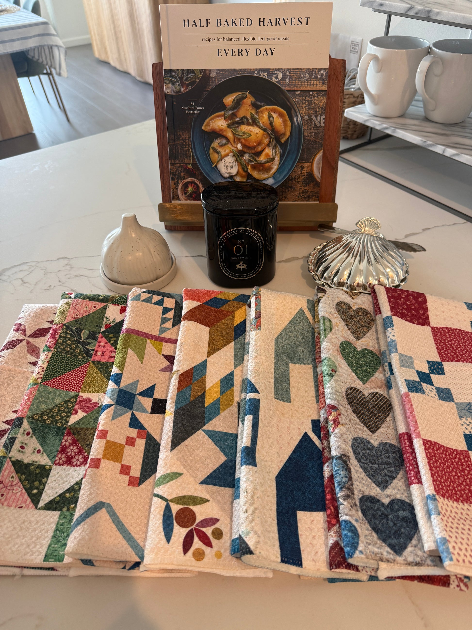 Geometric Quilt Print Kitchen Towl