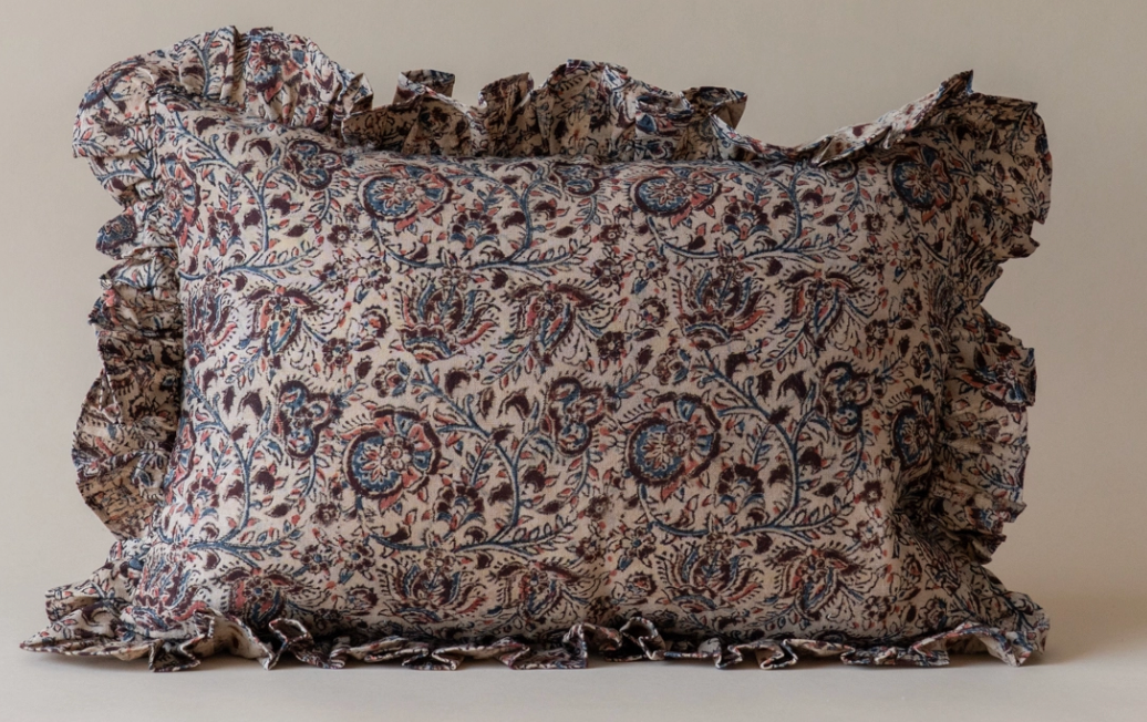 Ruffle Print Pillow Cover